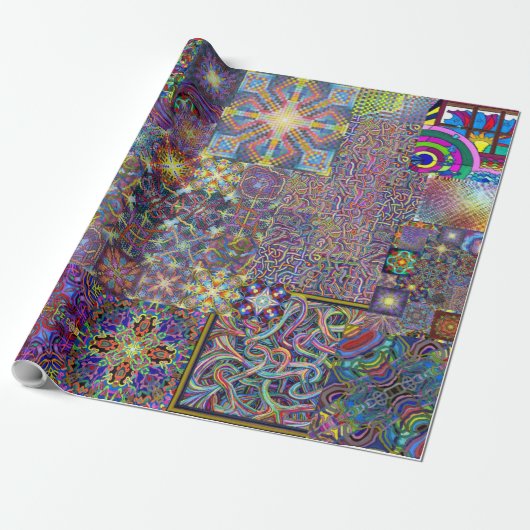Graphic Psychedelia Cadeaupapier (Uitgerold)