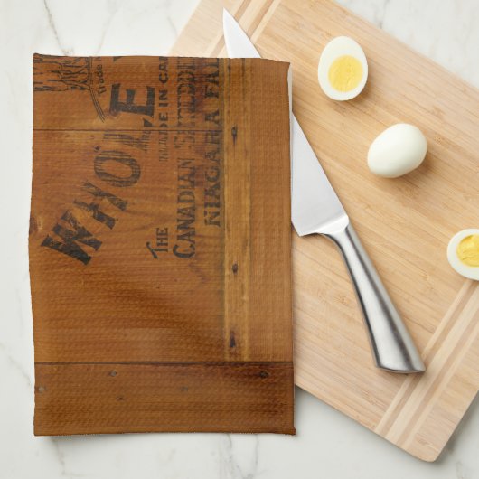  Graphic Shredded Tarwe Gestempelde Krat Theedoek (Quarter Fold)