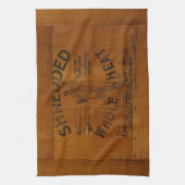 Graphic Shredded Tarwe Gestempelde Krat Theedoek (Verticaal)