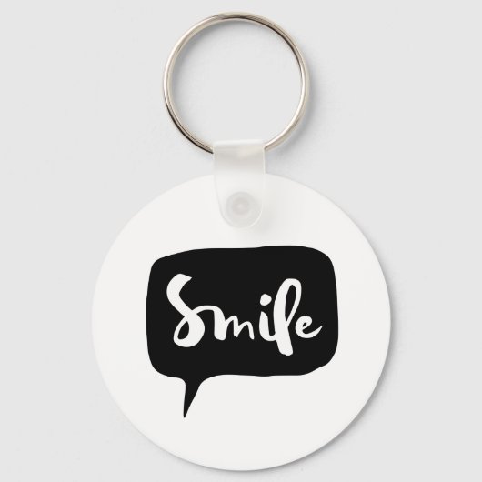 Graphic Smile Speech Bubble Afbeelding Inspiration Sleutelhanger (Voorkant)