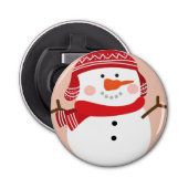 Graphic Snowman Button Flesopener (Voorkant)