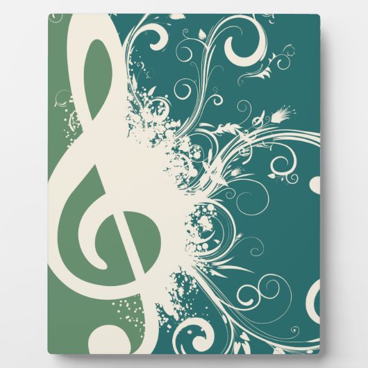 Graphic Treble Clef Fotoplaat (Voorkant)