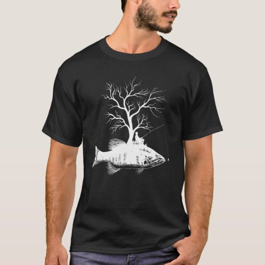 Graphic Tree Fishing Rod Fish Smallmouth Bass 1 T-shirt (Voorkant)