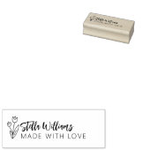 Graphic Tulip Script met liefde gemaakt Rubberstempel (Gestempeld)