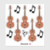 Graphic Violins en notities Sticker (Vel)