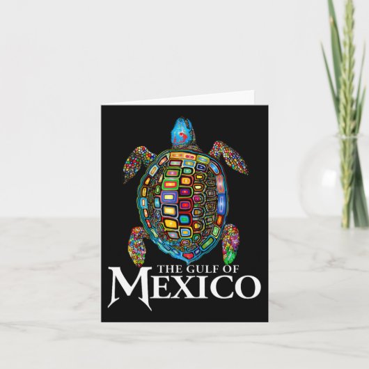 Graphic Zee Turtle Golf of Mexico vergeet nooit Tr Kaart (Voorkant)