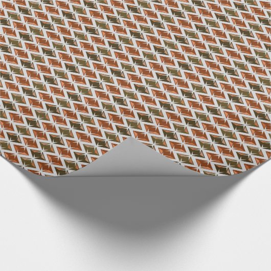 Graphical Diamonds Pattern Red Cadeaupapier (Hoek)