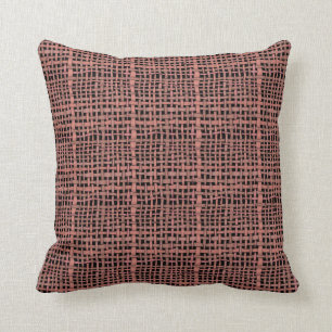 Graphical Rustic Realistic Woven Peach Burlap Kussen