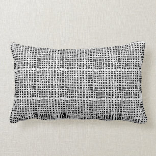 Graphical Silver Woven Rustic Burlap Kussen