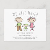 Graphique à bâtons mignons Faire-part de déplaceme (Devant)
