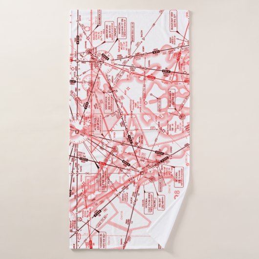 Graphique aéronautique (Serviette de bain)