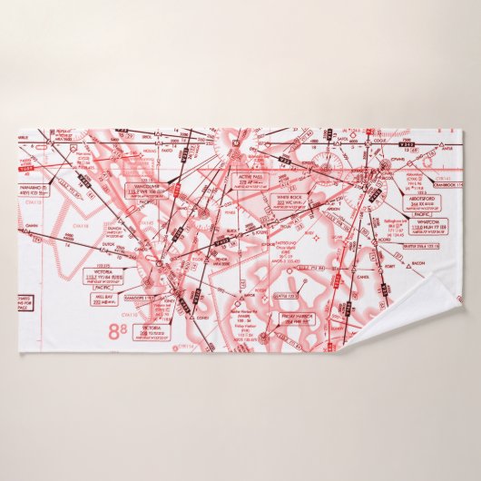 Graphique aéronautique (Serviette de bain)