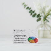 Graphique circulaire vert 2 de carte de visite (Debout devant)