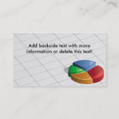 Graphique circulaire vert 2 de carte de visite (Dos)