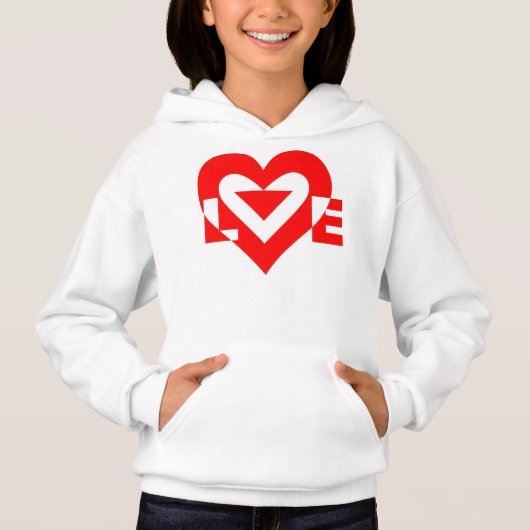 Graphique d'amour cool, Rouge (Devant)