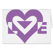 Graphique d'amour cool, violet (Devant horizontal)