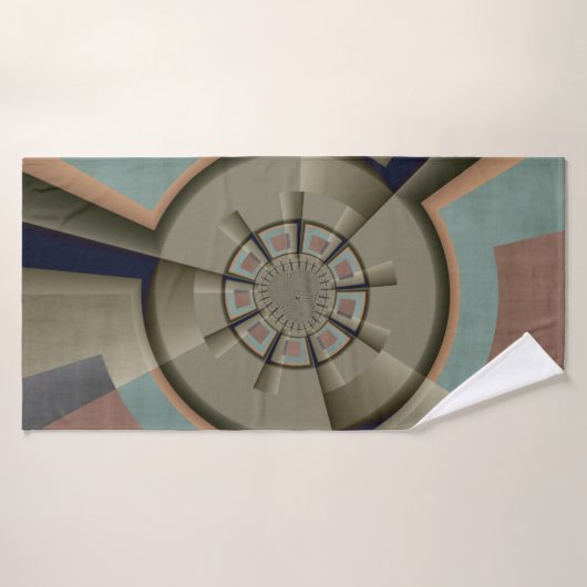 Graphique d'art fractal de l'harmonie des couleurs (Serviette de bain)