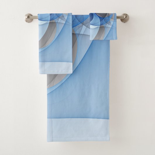 Graphique d'art fractal gris bleu Abstrait moderne (En situation)