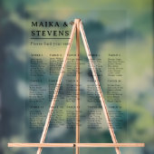 Graphique d'assise du Mariage de script élégant (Neutre)