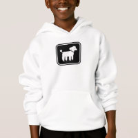 Graphique de caniche (blanc sur le noir)