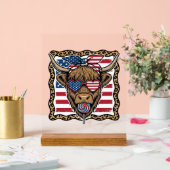 Graphique de drapeau vintage de vache des Highland (Mariage)