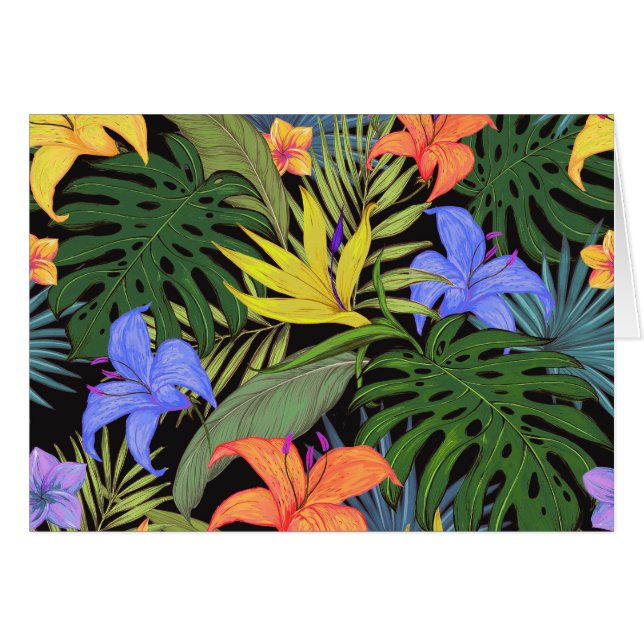 Graphique de fleur d'Aloha de Hawaii tropical (Devant horizontal)