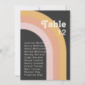 Graphique de numéro de table Rainbow Dark des anné (Devant)