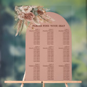 Graphique de placement de mariage à herbe de pampa (Neutre)