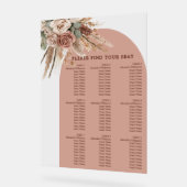 Graphique de placement de mariage à herbe de pampa (Angle)