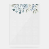 Graphique de placement de mariage floral bleu pous (Recto)