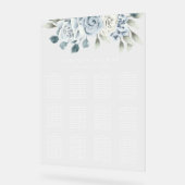 Graphique de placement de mariage floral bleu pous (Angle)