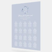 Graphique de placement de mariage floral bleu pous (Angle)