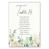 Graphique de placement de table numéro Magnolia Eu (Dos)