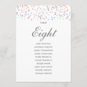 Graphique de placement des tables numéro de table  (Dos)