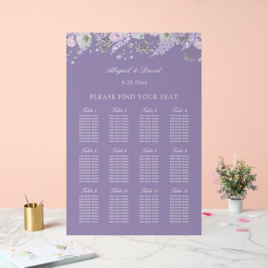 Graphique de placement en acrylique pour mariage a (Mariage)