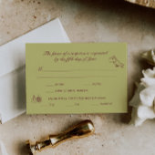 Graphique de réponse de mariage chartreuse bordeau