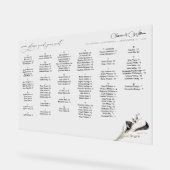 Graphique de siège alphabétique floral noir et bla (Angle)