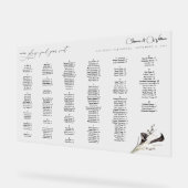 Graphique de siège alphabétique floral noir et bla (Angle)