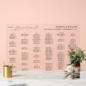 Graphique de siège alphabétique floral Rustique Ne (Mariage)
