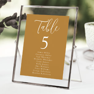 Graphique de sièges avec numéro de table Ochre de
