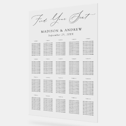 Graphique de sièges de table moderne élégant en no (Angle)