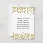 Graphique de table de mariage avec numéro de table (Dos)