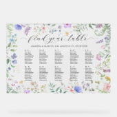 Graphique de table de mariage floral classé par or (Recto)