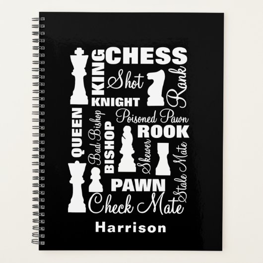 Graphique de typographie des joueurs d'échecs Pers (Devant)