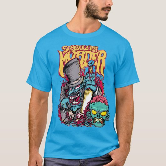 Graphique d'horreur coloré T-shirt (Devant)