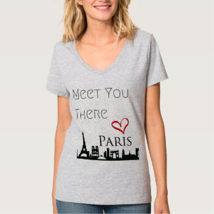 GRAPHIQUE féminine PARIS STYLE VNECK TSHIRT