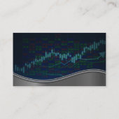 Graphique financier | Carte de visite de code QR (Dos)