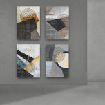 Graphique géométrique moderne dessin mur d'art ens<br><div class="desc">Ensemble de 4 formes géométriques abstraites du milieu du siècle dessinant l'art mural. Sugester cadre de bordure noire vous pouvez facilement changer en changeant la couleur arrière - plan.</div>