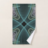 Graphique géométrique Turquoise moderne (Serviette à main)