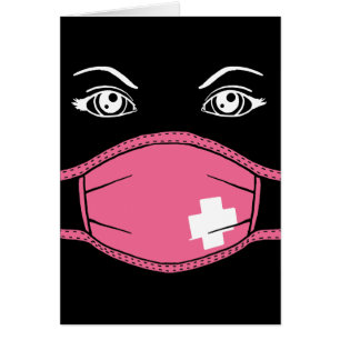 Graphique Masque Médicale rose